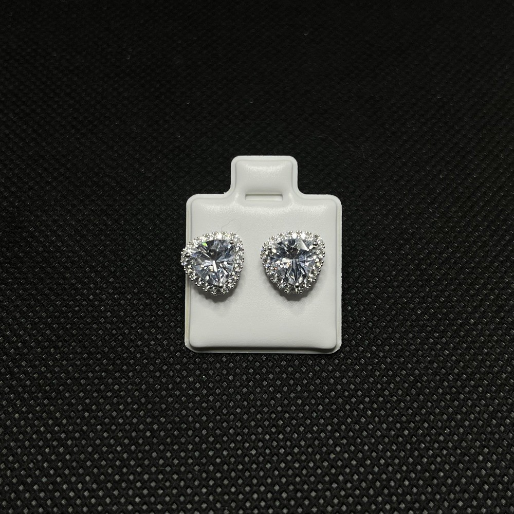 Pendientes‎ Cora de Plata con Diseño De  Halo de Corazón